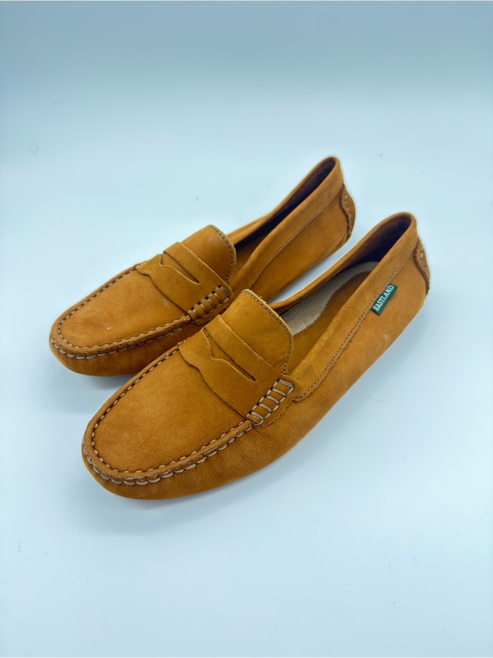 Eastland Men's Cognac Suede Penny Loafers